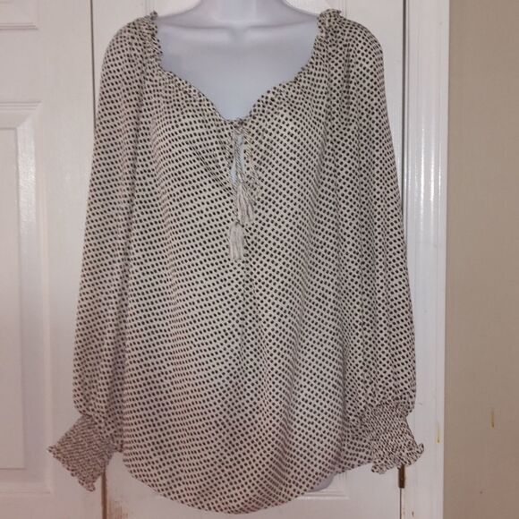 Max Studio over sized  printed blouse Sz L - Picture 1 of 6